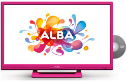 Alba 24 Inch HD Ready LED TV/DVD Combi - Pink.